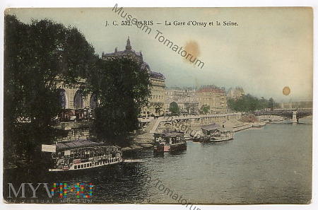 Paryż - Gare d'Orsay nad Sekwaną - pocz. XX w.