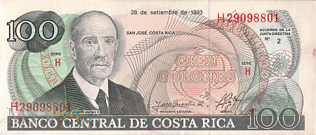 Kostaryka - 100 colónów (1993)