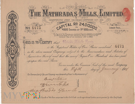 India - zestaw starych papierów wartościowych
