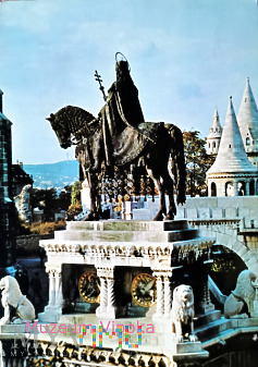 Budapeszt - konny pomnik króla Węgier św. Stefana