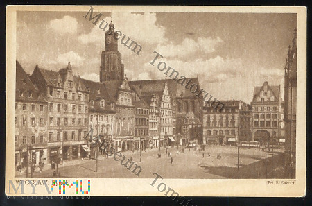 Wrocław Breslau - Rynek - lata 50-te