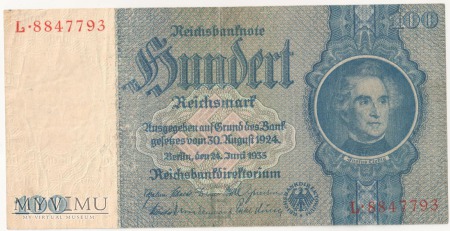 100 Reichsmark 1935 rok