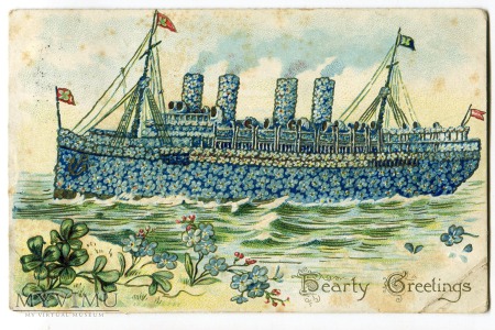 1909 USA Niezapominajki Statek z kwiatów