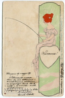 1899 Raphael Kirchner Dziewczyna z wędką