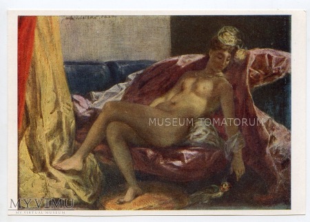 Delacroix - Kobieta z papugą - Akt
