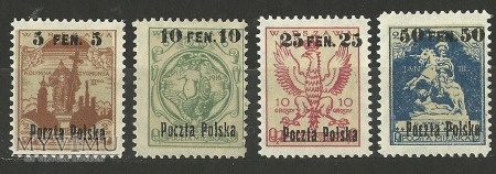 Pierwsze znaczki niepodległej Polski.