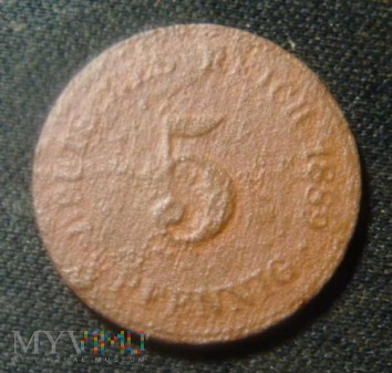 5 pfennig 1889