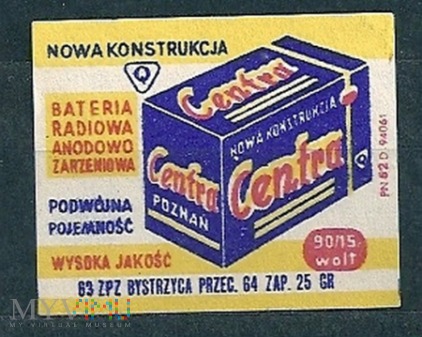 Centra Bateria Radiowo Anodowo Żarzeniowa.12.1963.