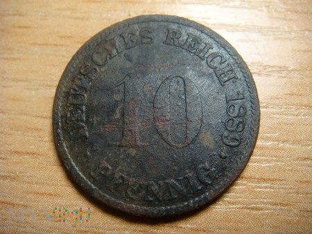 Duże zdjęcie 10 pfennig 1889 ,D