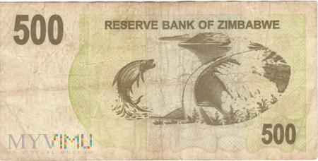 Duże zdjęcie ZIMBABWE 500 DOLLARS 2006
