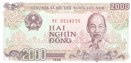 Duże zdjęcie Wietnam - 2 000 dongów (1988)