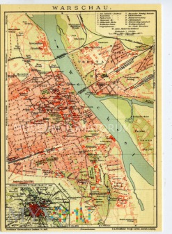 Duże zdjęcie W-wa - plan miasta z początku XX w.