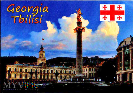 Magnes z pomnikiem Wolności w Tbilisi