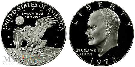 Duże zdjęcie 1 dollar, 1973 (S), moneta okolicznościowa (II)