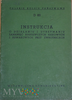 D60-1960 Instrukcja o zamknięciach przy zwrot.
