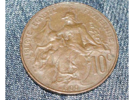 Francja 10 centimes 1900