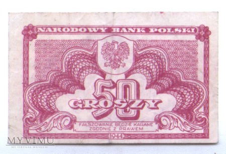 Duże zdjęcie 50 groszy - 1944 rok.