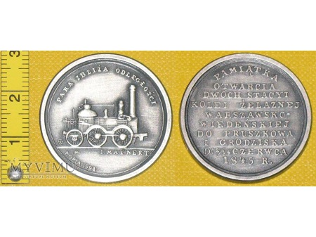 Duże zdjęcie Medal kolejowy - reprint medalu z 1845 r.