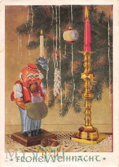 Duże zdjęcie Niemiecka pocztówka z motywem dziadka do orzechów