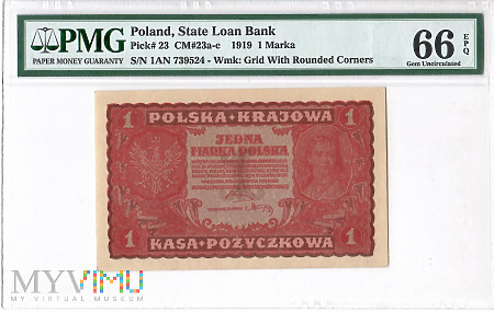 Duże zdjęcie Polska - 1 marka polska 23.08.1919