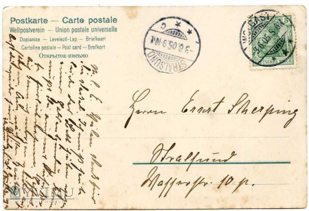 Pocztówka z jaskółkami 1905