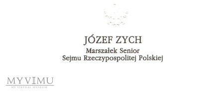 Autograf od Józefa Zycha