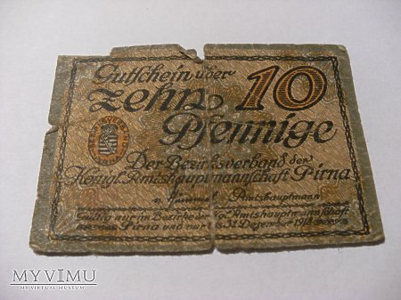 Duże zdjęcie 10 Pfennige 1918 rok.