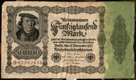 50000 marek- 1923 - Niemcy
