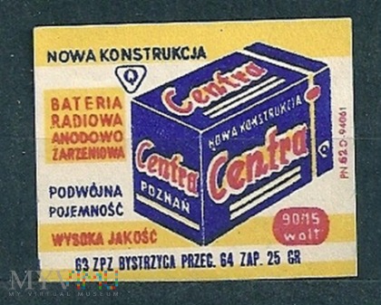 Centra Bateria Radiowo Anodowo Żarzeniowa.14.1963.
