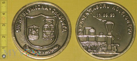 Duże zdjęcie Medal kolejowy lokomotywowni Sucha Besk.-Chabówka
