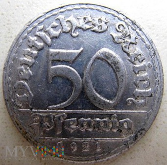50 fenigów 1921 r. Niemcy (Republika Weimarska)
