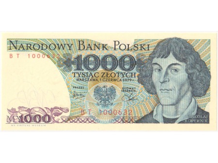 1000 złotych 1979 rok seria BT