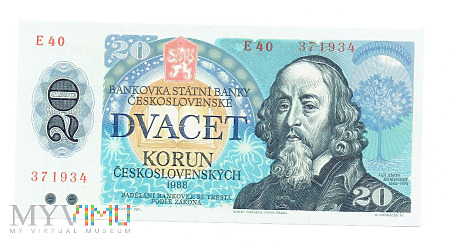 Czechosłowacja - 20 korun 1988r.