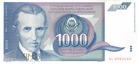 Jugosławia - 1 000 dinarów (1991)