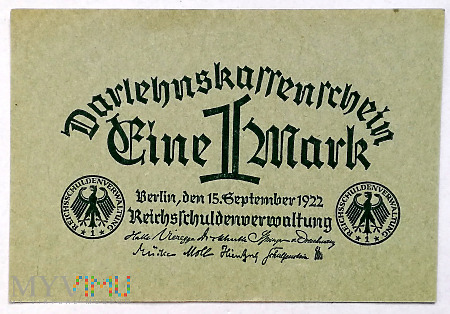 Niemcy 1 marka 1922