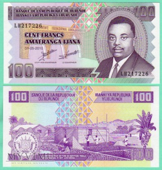 Burundi - P New - 100 Francs - 2010