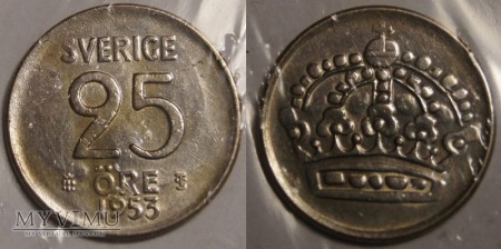 Szwecja, 25 Öre 1953