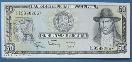 Duże zdjęcie 50 soles 1977 r - Peru