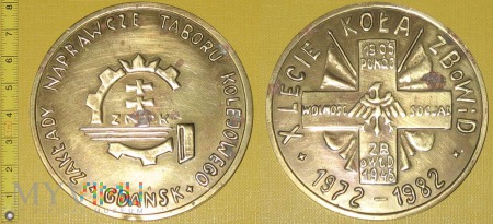 Medal kolejowy - społeczny ZBoWiD ZNTK Gdańsk