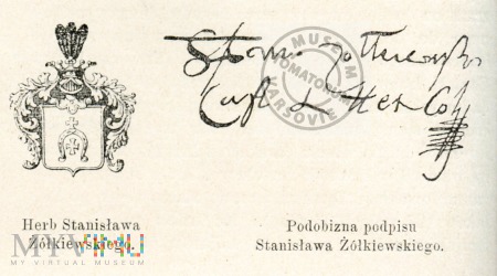 Podpis i herb Stanisława Żółkiewskiego