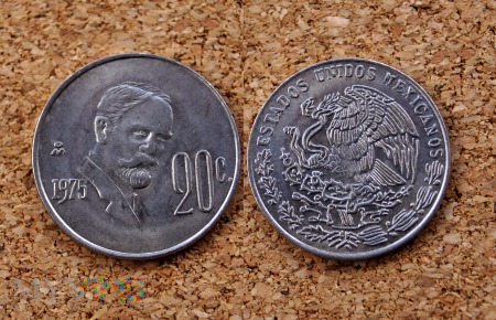 Meksyk, 20 centów 1975