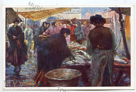 Targ rybny w Wenecji - lata 20/30-te XX w.