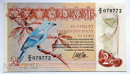 Surinam 2,5 gulden 1985