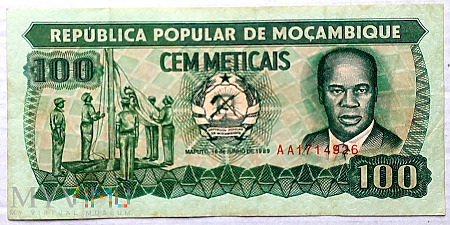 Mozambik 100 meticas 1989
