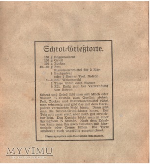 Nährmittelkarte SV/G 62 1944 Dramburg