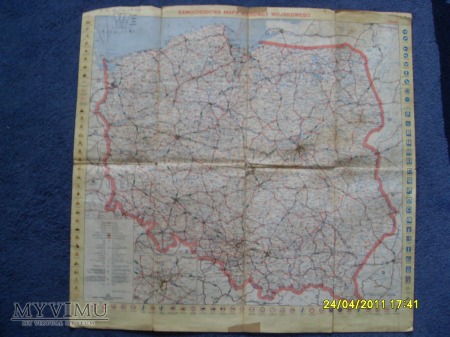 Samochodowa mapa kierowcy wojskowego-1983r.