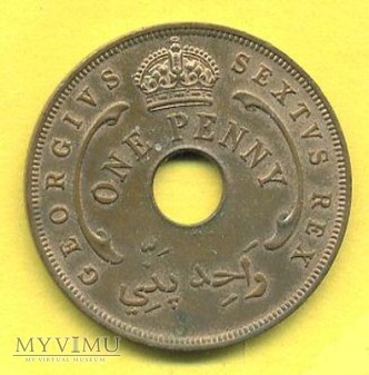 Duże zdjęcie 1 penny 1952 British West Africa
