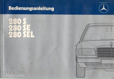 Duże zdjęcie Mercedes W126 280. Instrukcja z 1983 r.