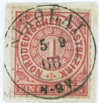 Znaczek 1 grosz- 1868