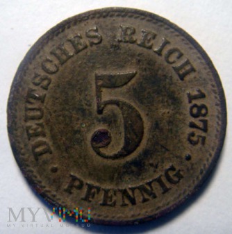 5 pfennig 1875 A